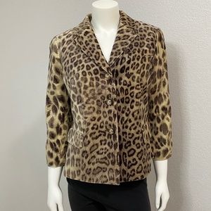 NWT Talbots Leopard Print Blazer